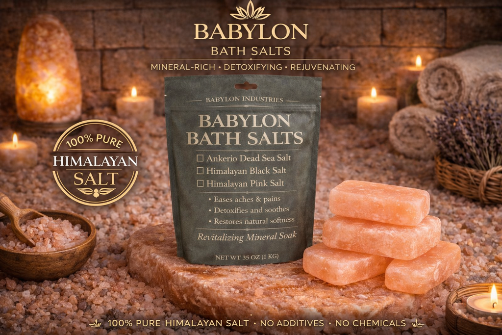 Kala Namak (Himalayan Black Salt) Blend & 1 Body Bar Massage Stone
